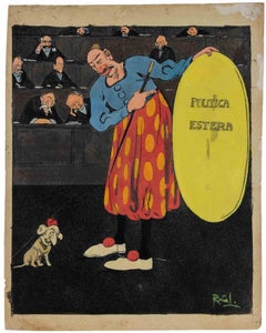 Foreign Sffairs - Drawing by Gabriele Galantara - Early 20th Century
