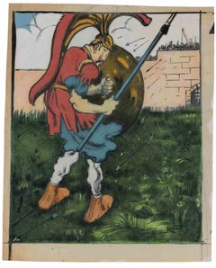 The Brave Soldier - Drawing by Gabriele Galantara - Early 20th Century