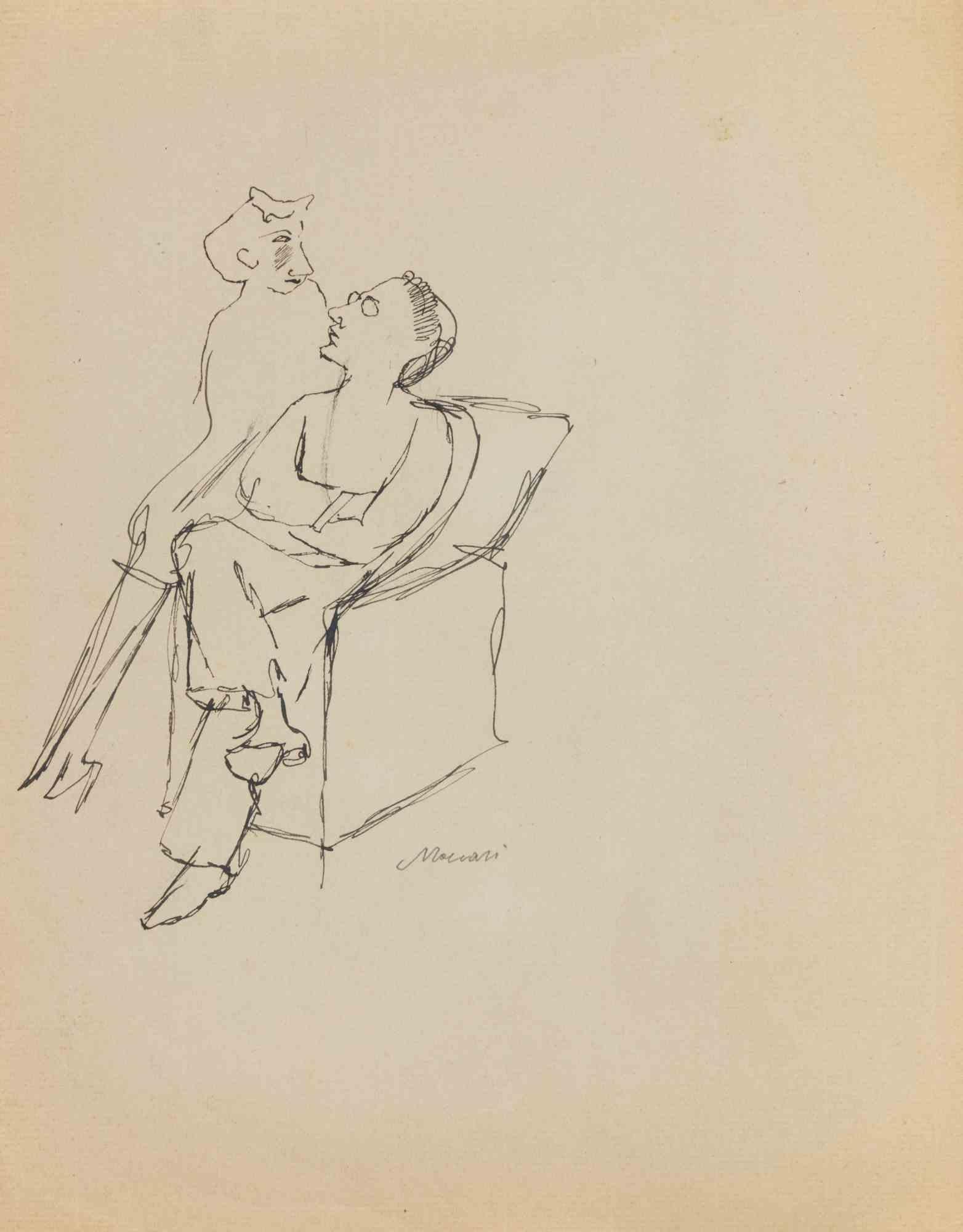 Pen drawing realized by Mino Maccari in 1934 ca.

Hand signed lower right.

Very good condition.