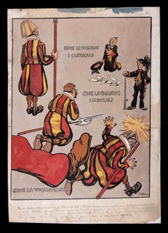 The Way we Want it - Drawing by Gabriele Galantara - 1904