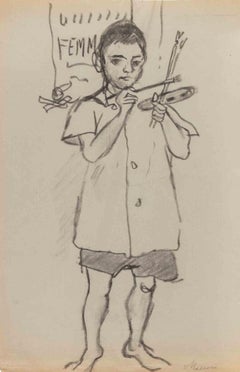 Young Artist - Drawing by Mino Maccari - 1932 ca.
