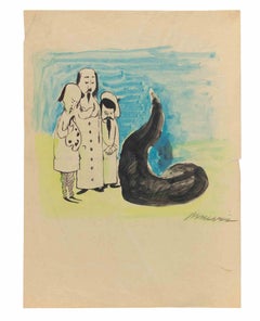 The Chinese Monster - Drawing by Mino Maccari - 1955 ca.