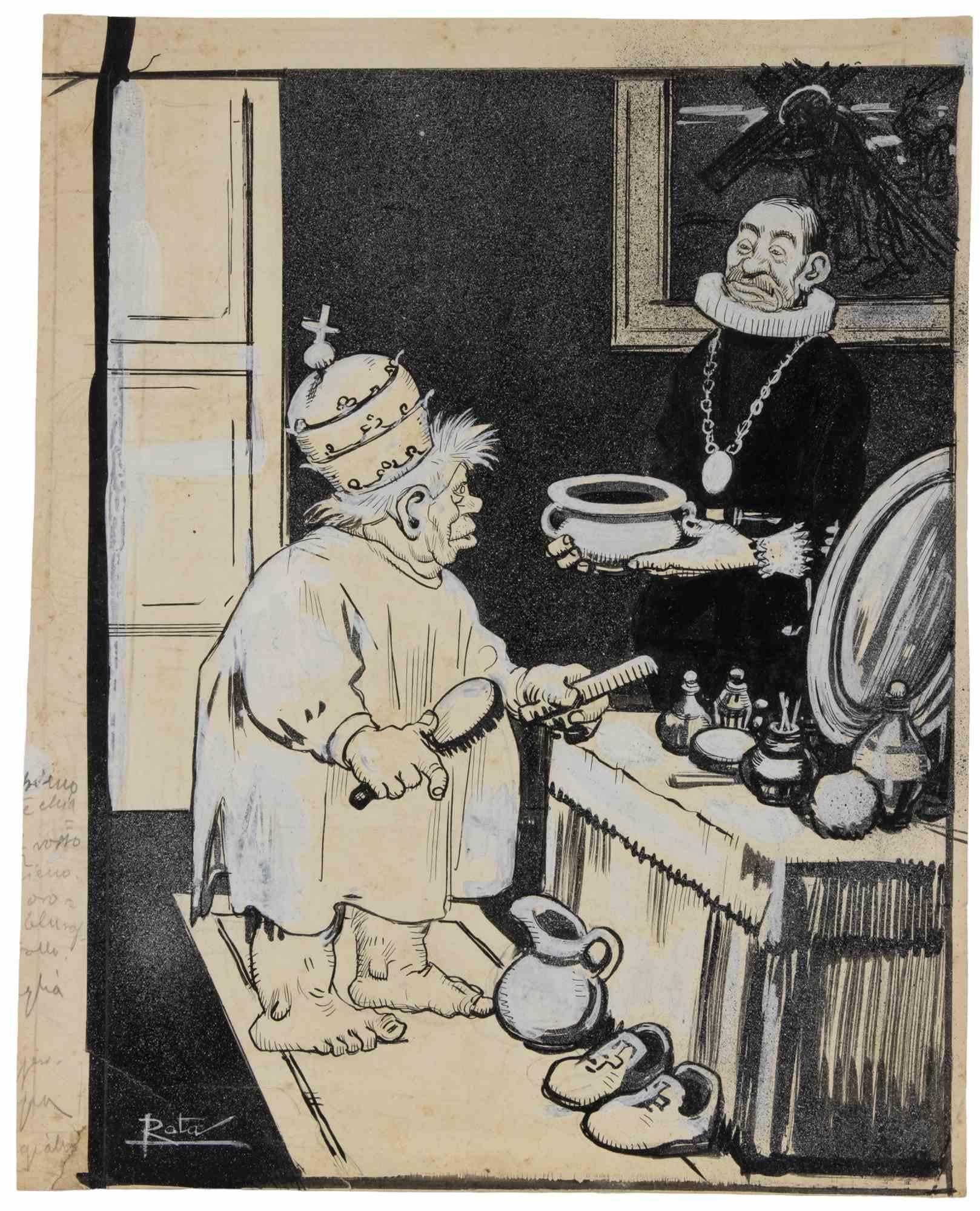 El chaleco es una obra de arte moderno realizada por Gabriele Galantara (1865-1937) en 1909.

Acuarela, tinta y lápiz sobre papel. Firmado a mano en el margen izquierdo.

En buen estado y envejecido, con zorros.

Gabriele Galantara (1865-1937) fue