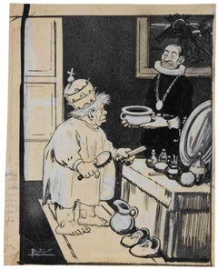 El chaleco - Dibujo de Gabriele Galantara - 1909