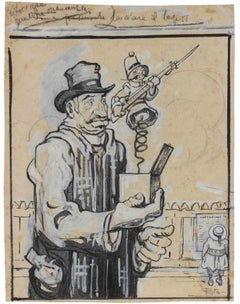 El soldado de juguete - Dibujo de Gabriele Galantara - 1909