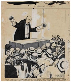 El jugador "Bussolotti" - Dibujo de Gabriele Galantara - 1909