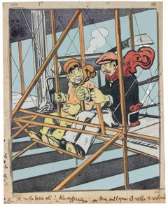 Two Men - Drawing by Gabriele Galantara - 1909