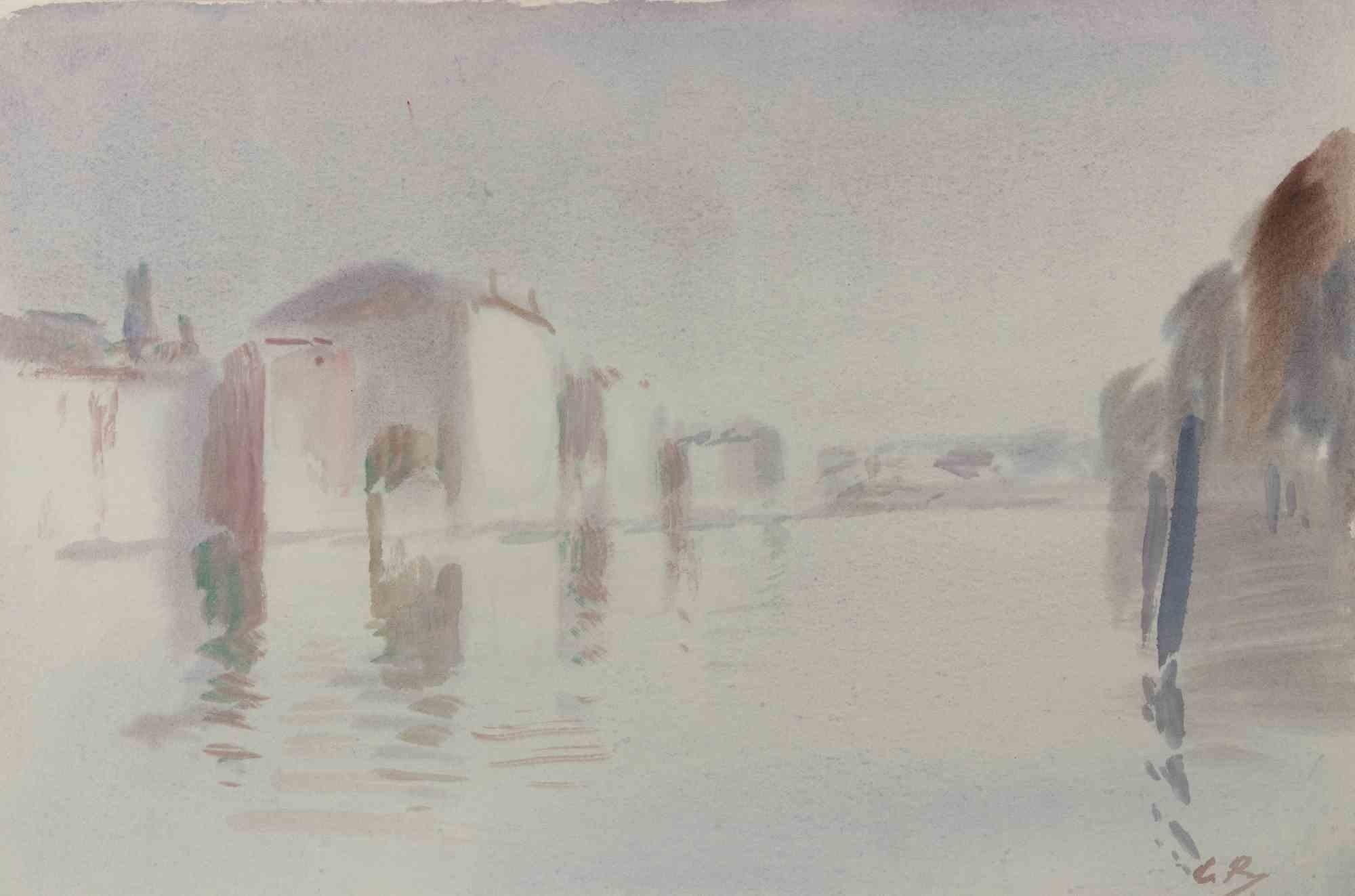 Ansicht von Venedig - Zeichnung von Carlo Ravagnan -  1970s im Angebot 2