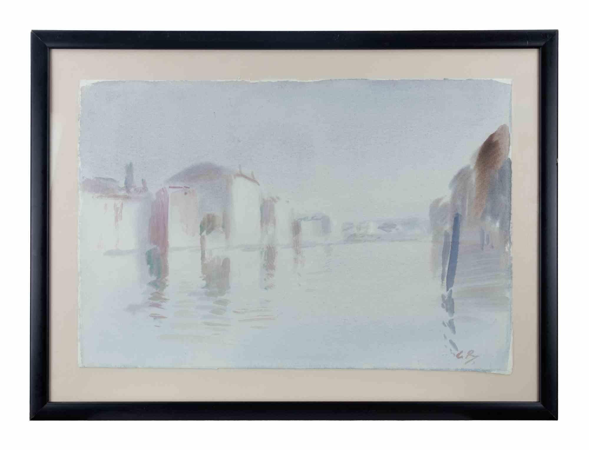 Ansicht von Venedig - Zeichnung von Carlo Ravagnan -  1970s im Angebot 1