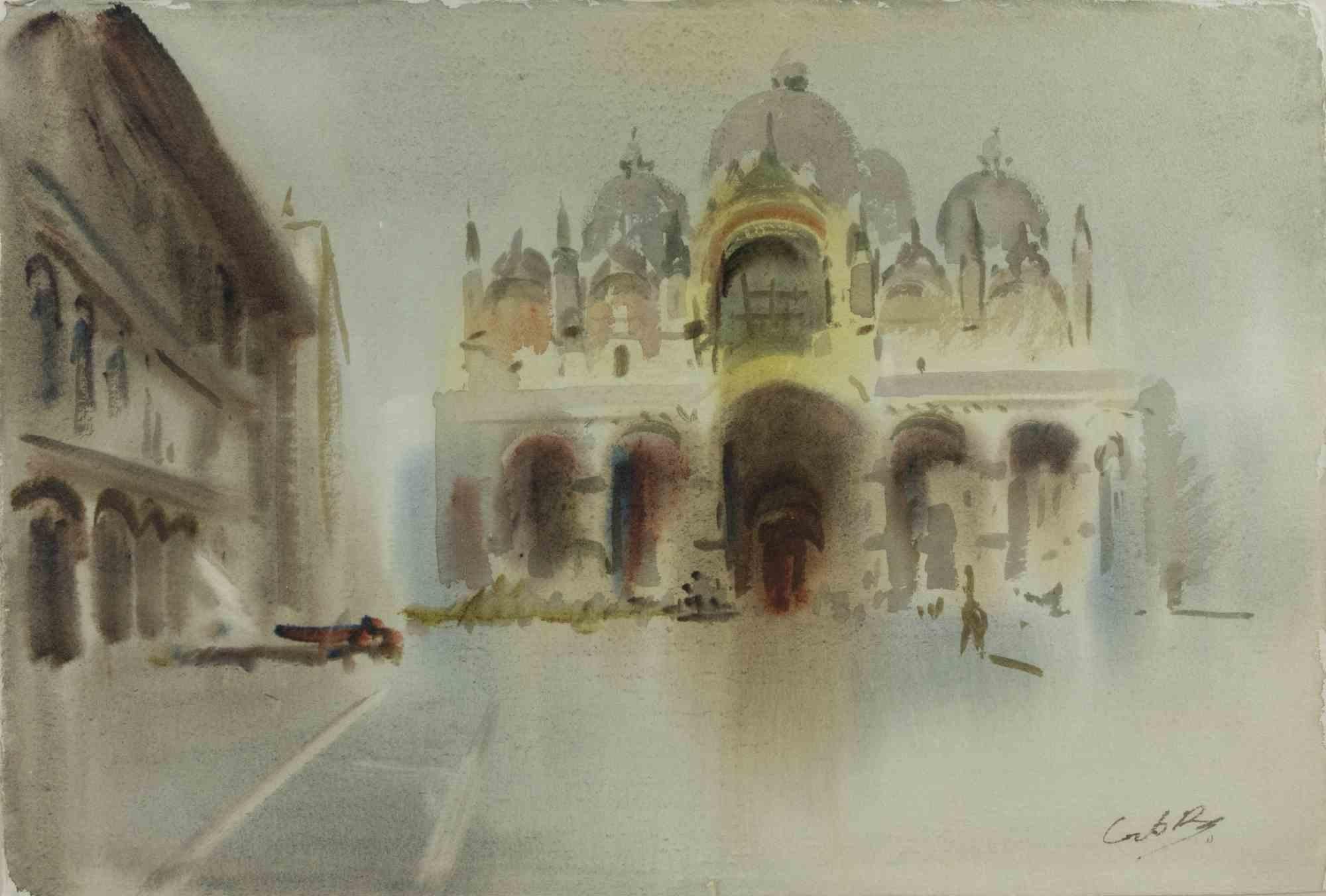 Watercolor on paper realized by Carlo Ravagnan in 1970s.

Hand monogrammed.

Includes a contemporary wooden frame cm. 51x69

Very good condition.