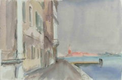 View of Venice - Drawing by Carlo Ravagnan -  1970s