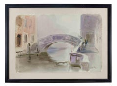 View of Venice - Drawing by Carlo Ravagnan -  1970s