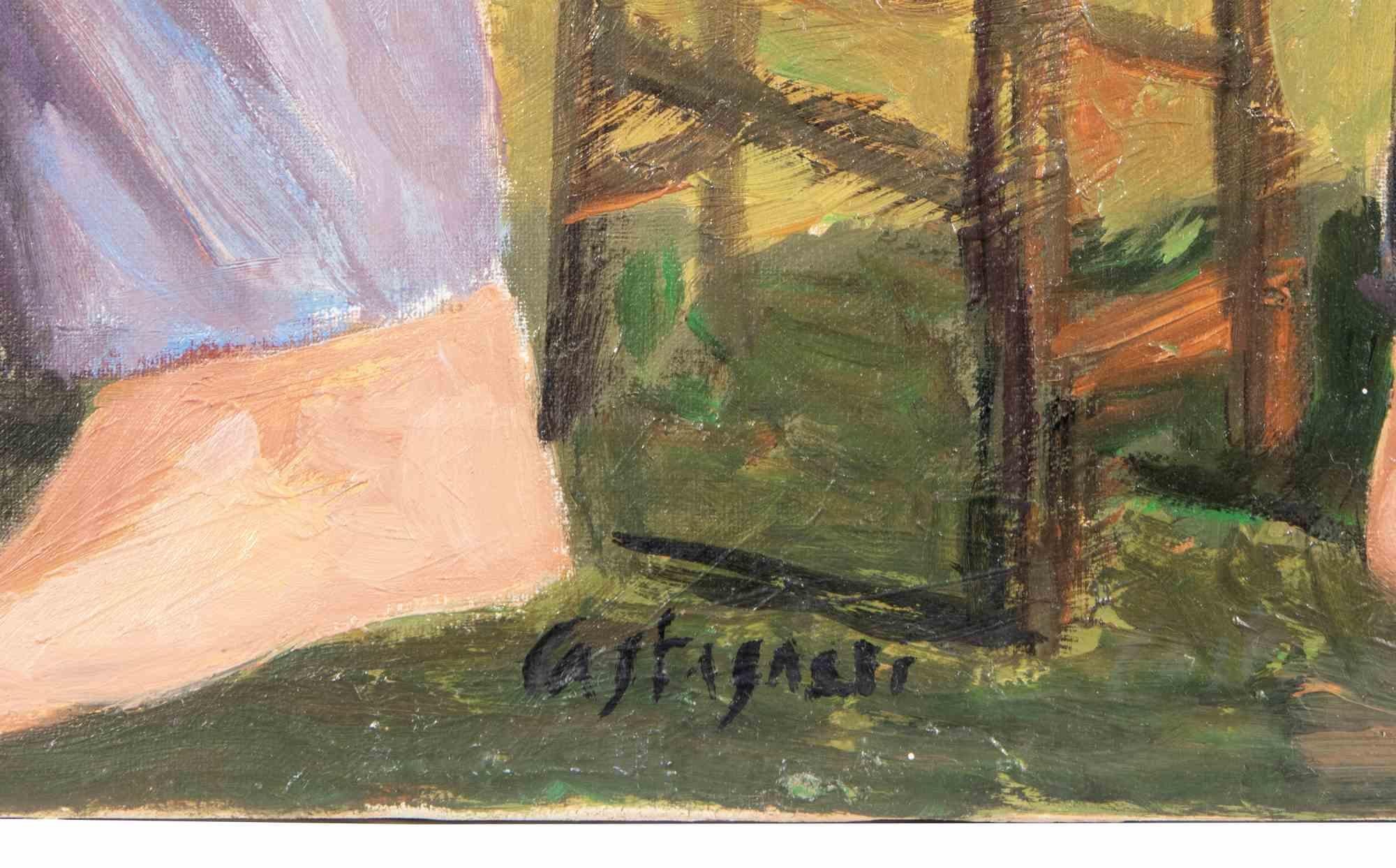 Piper - Peinture à l'huile de Lucio Castagneri - 1990 en vente 2