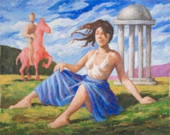 In the Countryside - Oil paint by Lucio Castagneri - 1990s