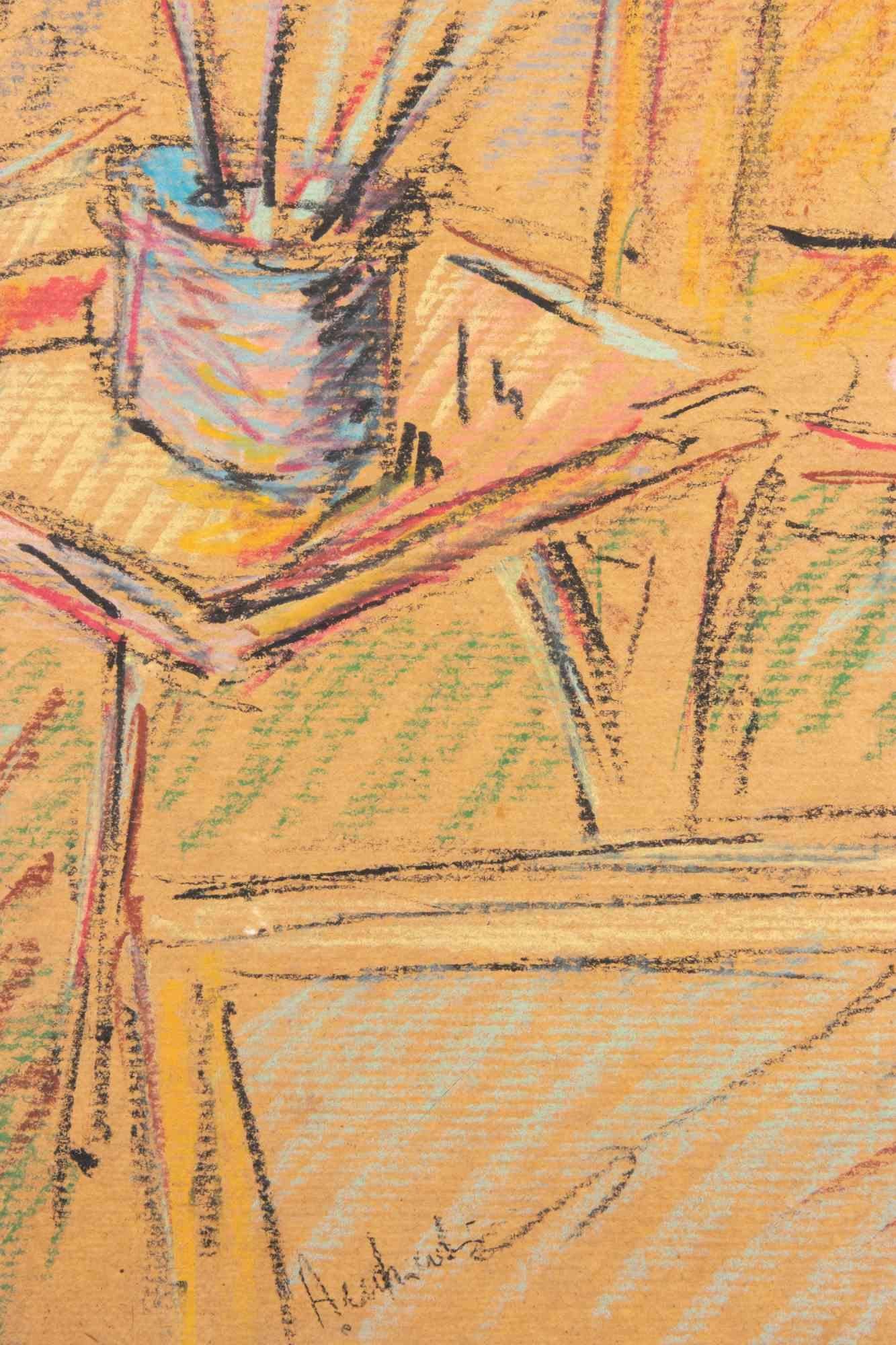 Interior - Drawing -  1990s - Contemporary Art by Unknown