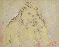 Retrato de chica - Dibujo - Años 90