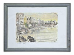 The Tiber (Rome) - Drawing by Michelangelo Cupisti - 1990s