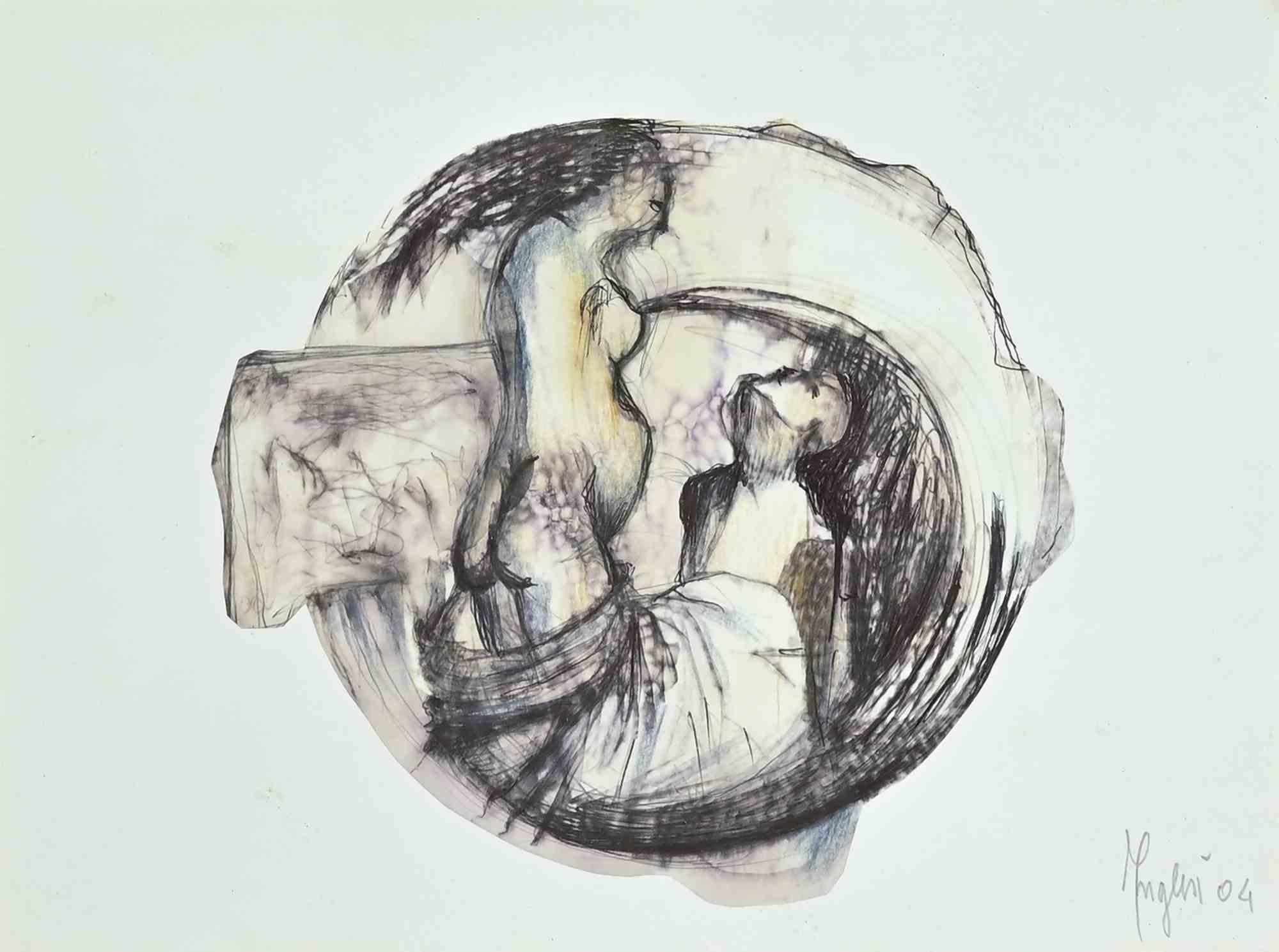 Inchiostro e acquerello su carta realizzato da Alberto Inglesi nel 2004.

Firmato a mano e datato a matita.

Include una cornice contemporanea in legno di cm. 47x57.

Ottime condizioni.