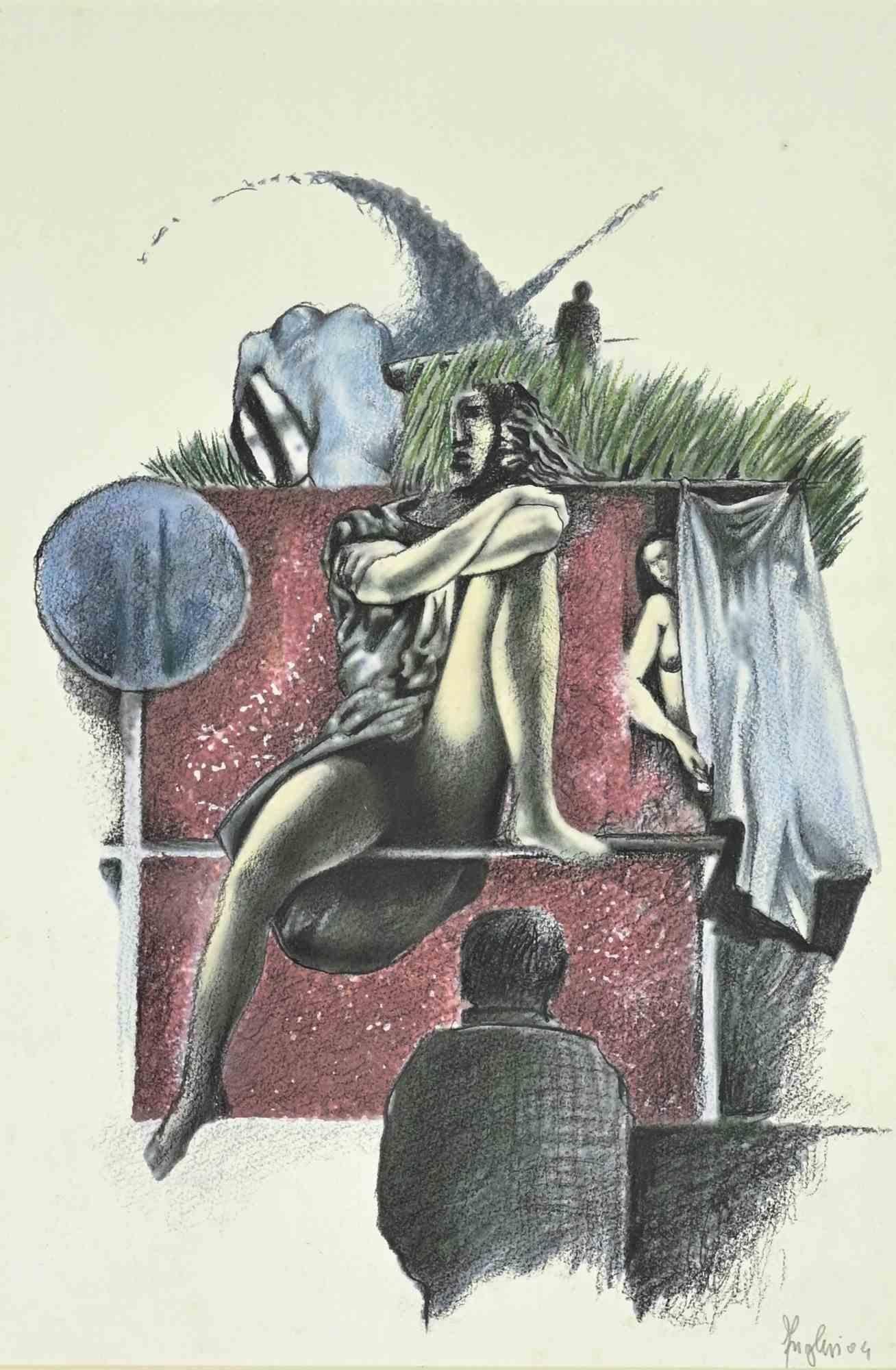 Tinta, pastel y acuarela sobre papel realizado por Alberto Inglese en 2004.

Firmado a mano y fechado a lápiz.

Incluye un marco de madera contemporáneo cm. 77x57.

Muy buen estado.