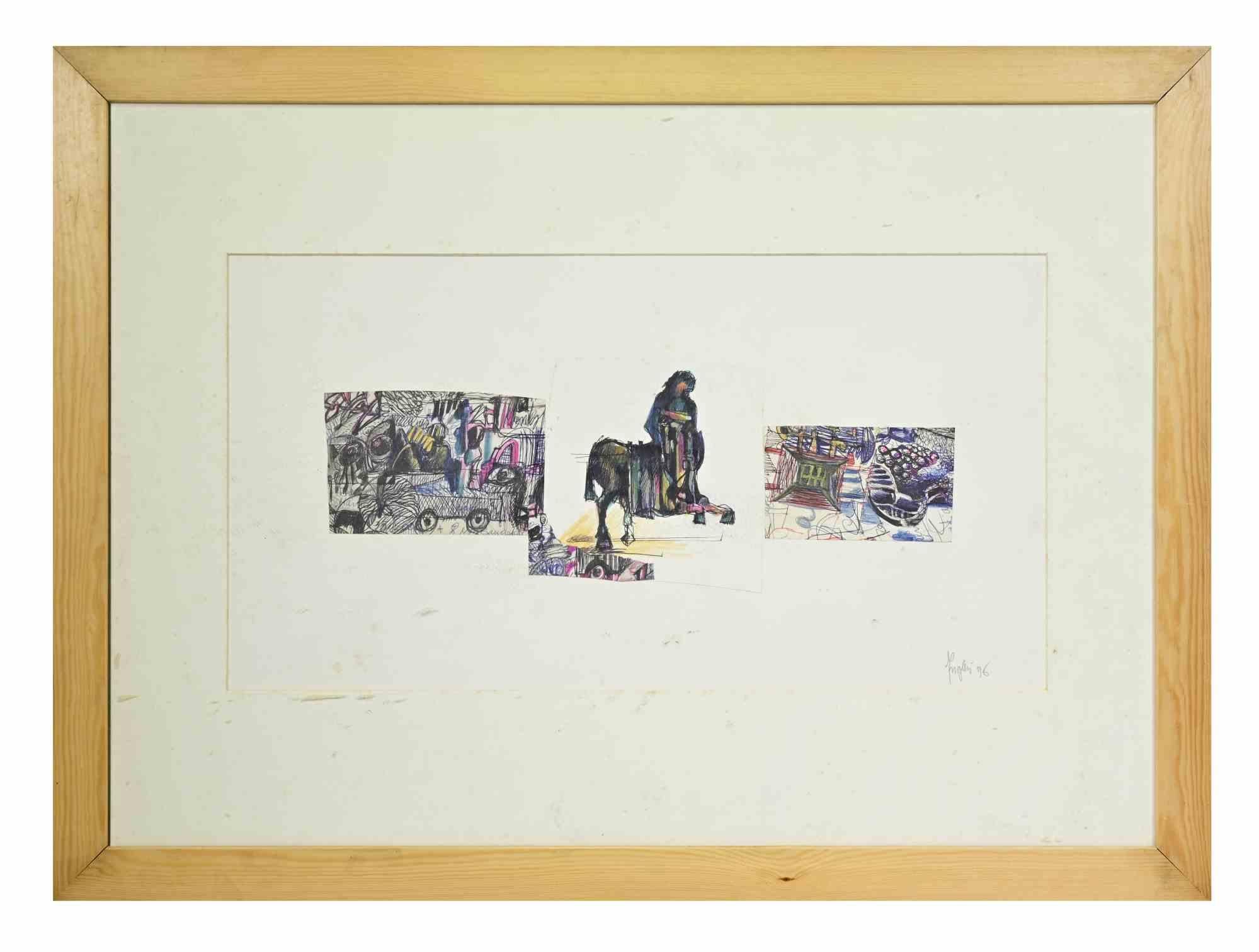 Composición - Dibujo de Alberto Inglesi - 1996 en venta 1