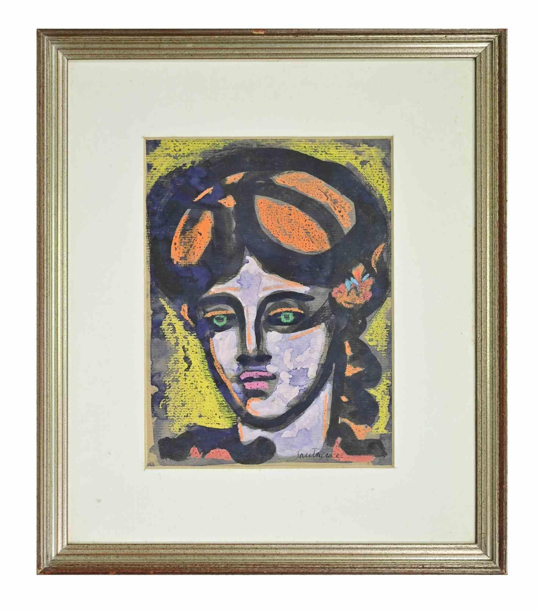 Retrato - Dibujo de Antonio Santacroce - Años 80 en venta 1