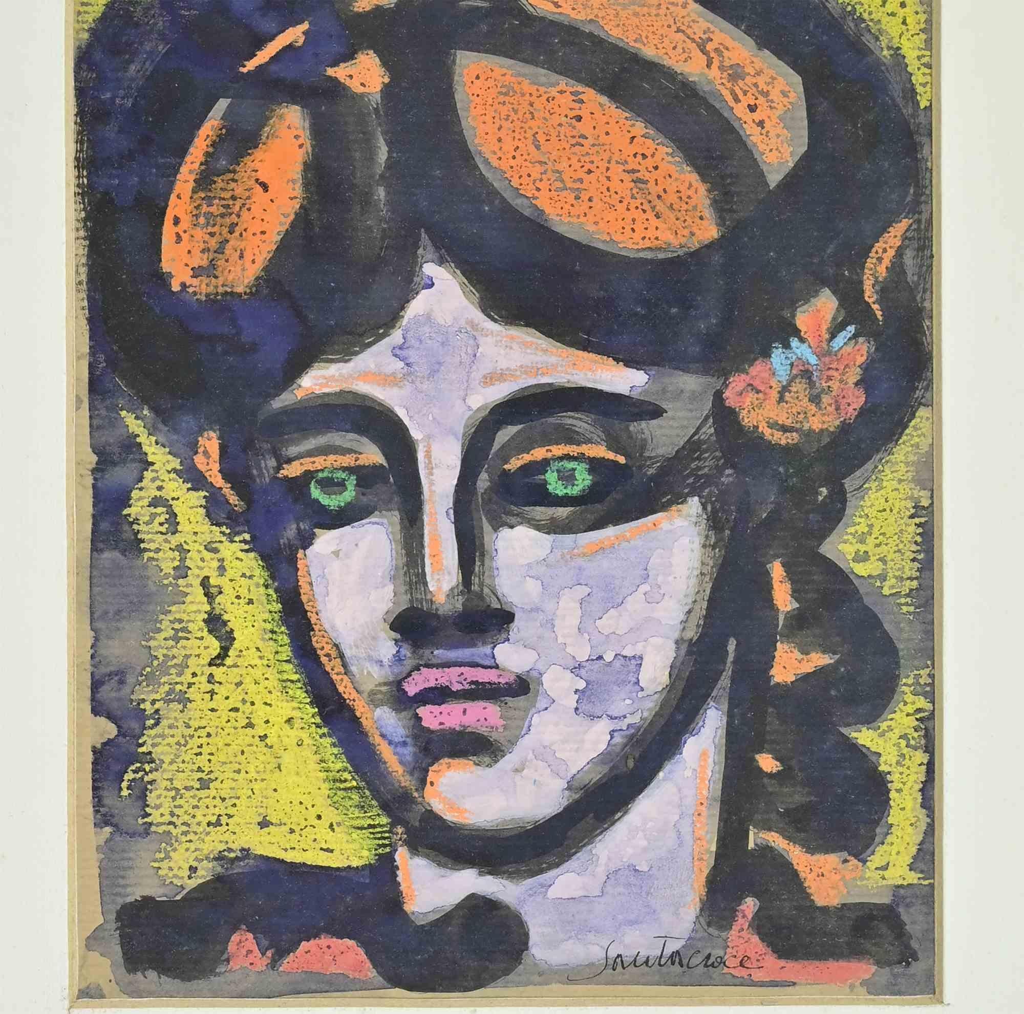 Retrato - Dibujo de Antonio Santacroce - Años 80 en venta 2