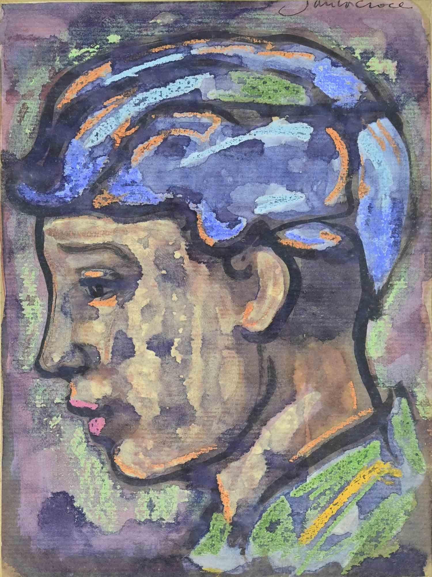 Acquerello su carta montato su un pannello di legno, realizzato da Antonio Santacroce (1945) negli anni Ottanta.

Firmato a mano.

Include una cornice contemporanea in legno di 54x46,5 cm.

Ottime condizioni.
