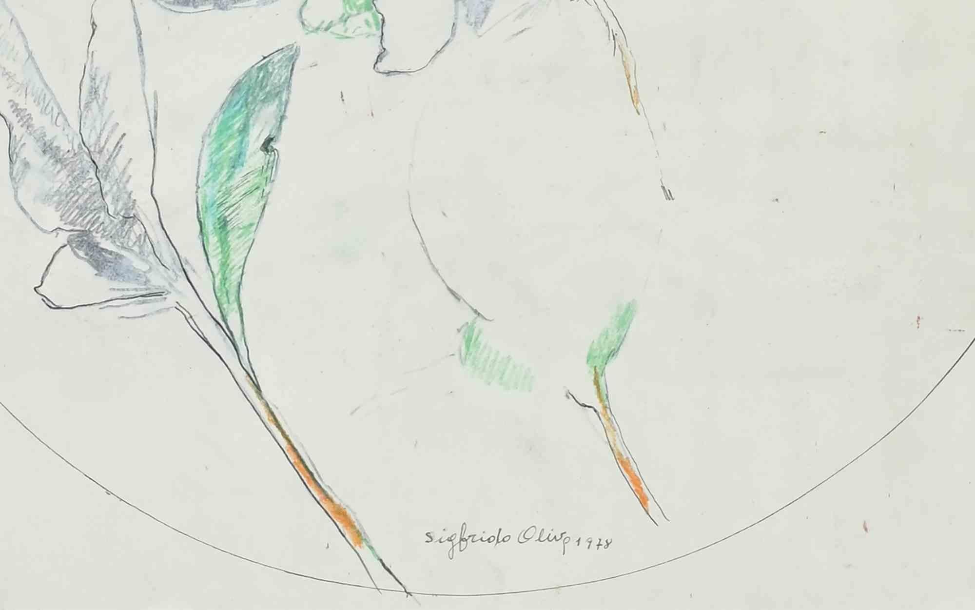 Natura morta - Disegno di Sigfrido Oliva - 1978 in vendita 2