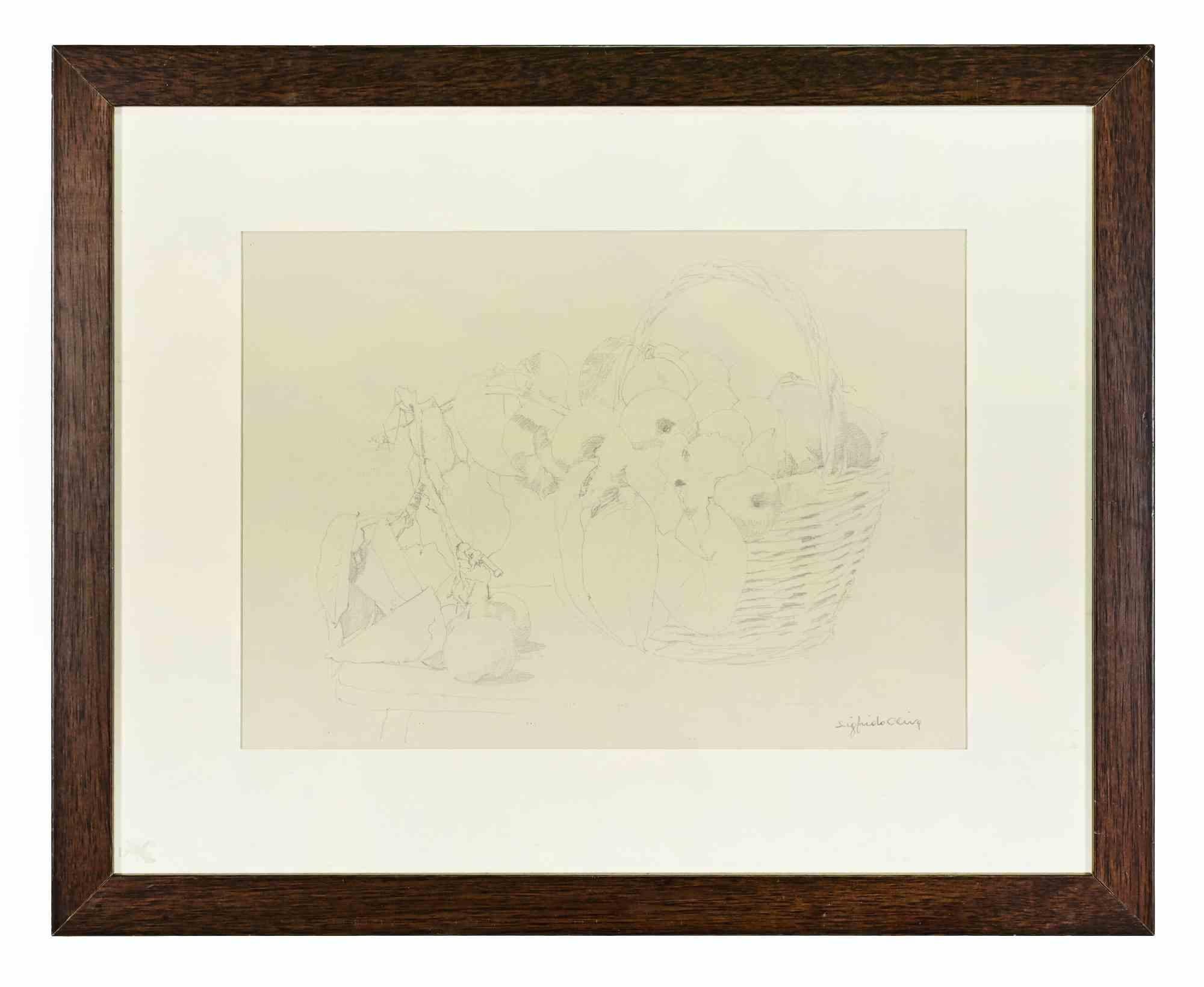 Disegno a matita realizzato da Sigfrido Oliva negli anni '80

Firmato a mano.

Include una cornice contemporanea in legno di cm. 52.5x42.