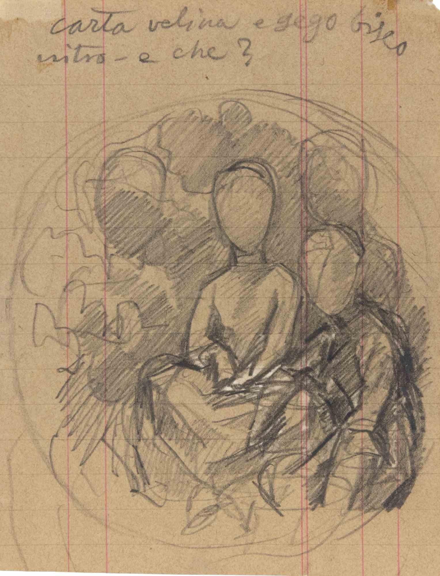 Figures - Drawing by Luigi Galli - Late 19th Century