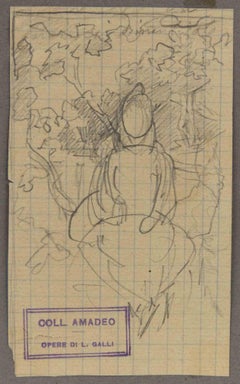 Figura femminile - Disegno di Luigi Galli - Fine XIX secolo