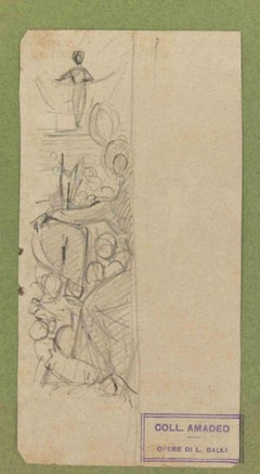 Lo schizzo  - Disegno di Luigi Galli - Fine del XIX secolo