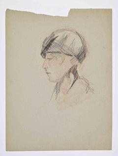 Portrait  - Drawing by Joseph Bernard - 1919