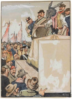 Die Campaigner-Versammlung - Zeichnung von Gabriele Galantara - 1919