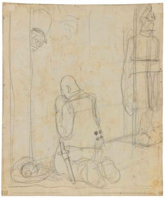 Das Gebet - Zeichnung von Gabriele Galantara - 1908
