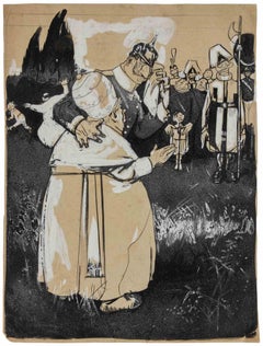 La visita del Papa - Disegno di Gabriele Galantara - 1908