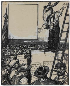 Vote for the Donkey - Drawing by Gabriele Galantara - 1919