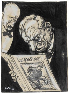 Das Magazin des Esels - Zeichnung von Gabriele Galantara - 1919