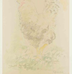 Rooster - Drawing by Sigfrido Oliva - 1990s