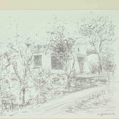 Landscape - Drawing by Sigfrido Oliva - 1980s