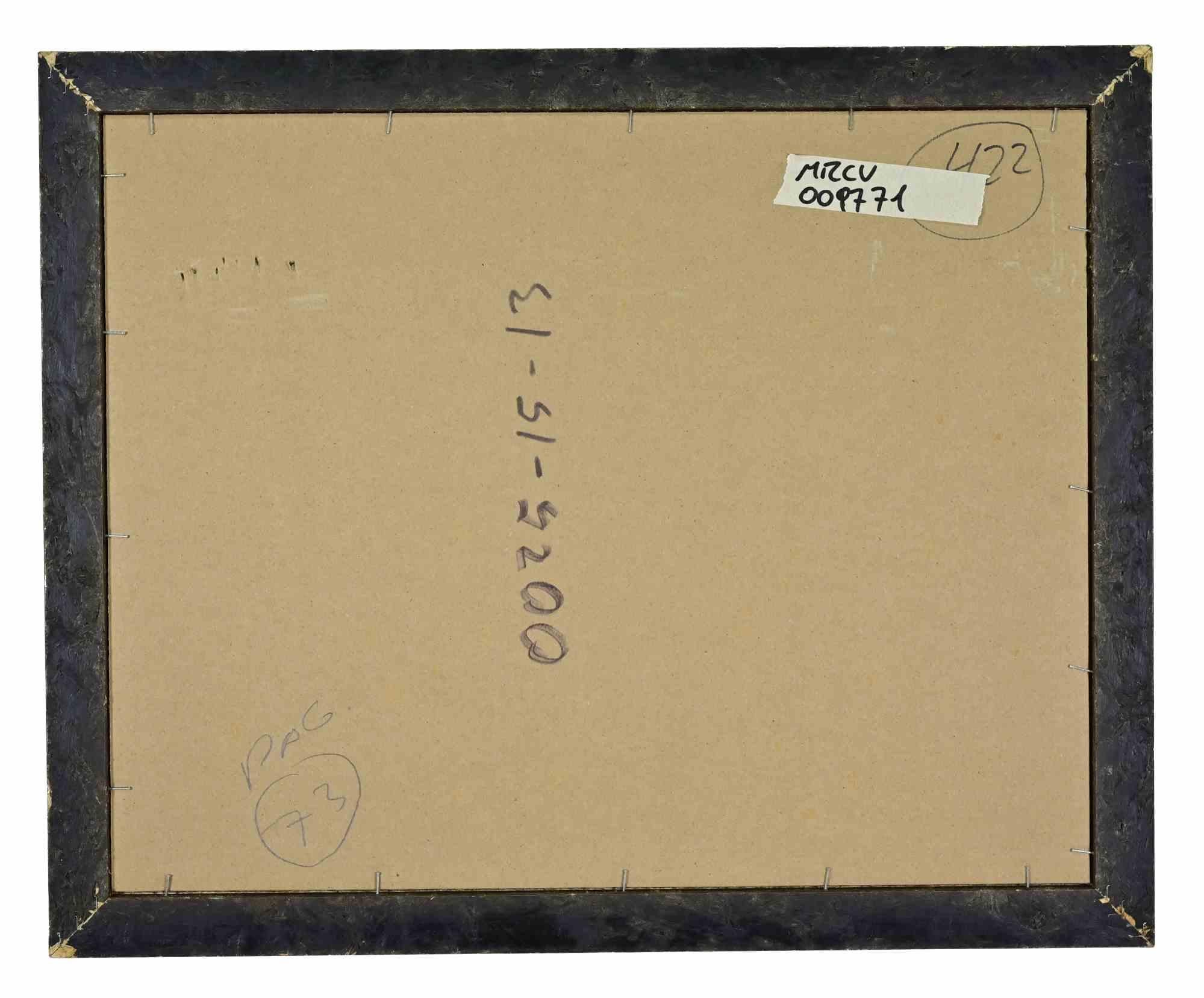 Paisaje - Dibujo de Sigfrido Oliva - Años 80 en venta 2