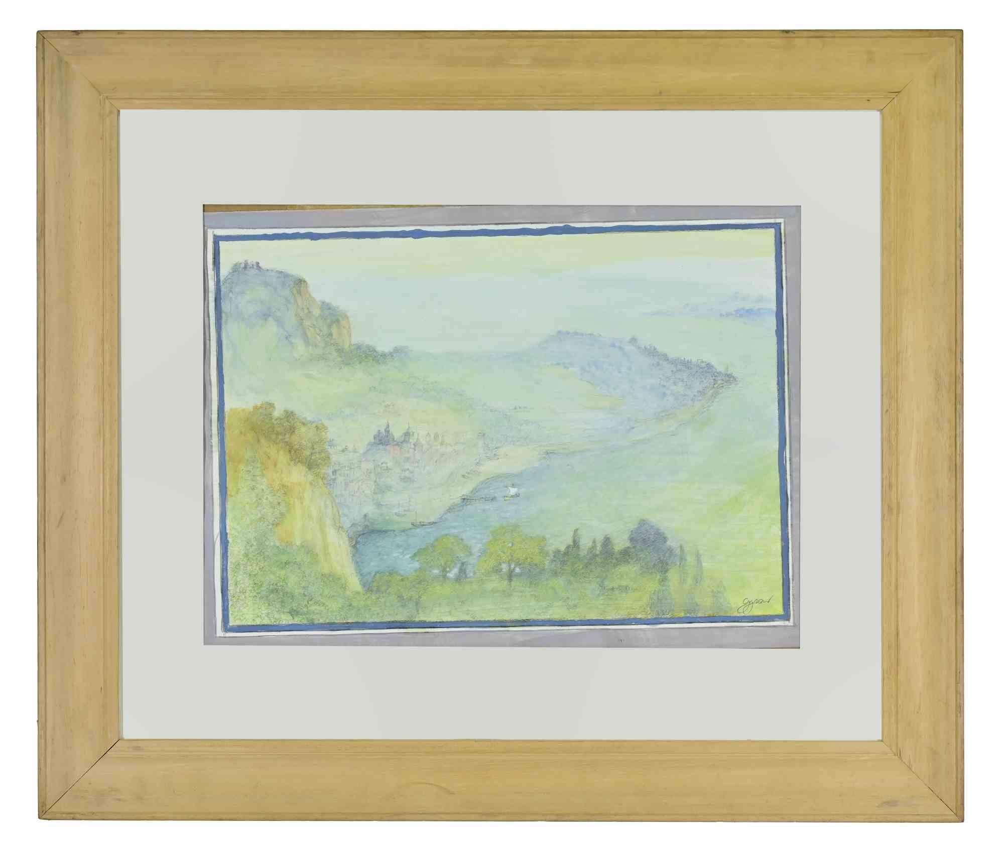 Miniature Landscape Drawings and Watercolors