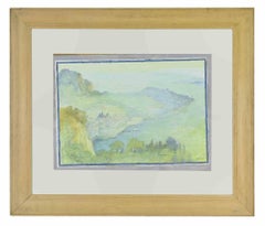 Landschaft - Zeichnung von Giovanni Gromo - 1980er Jahre