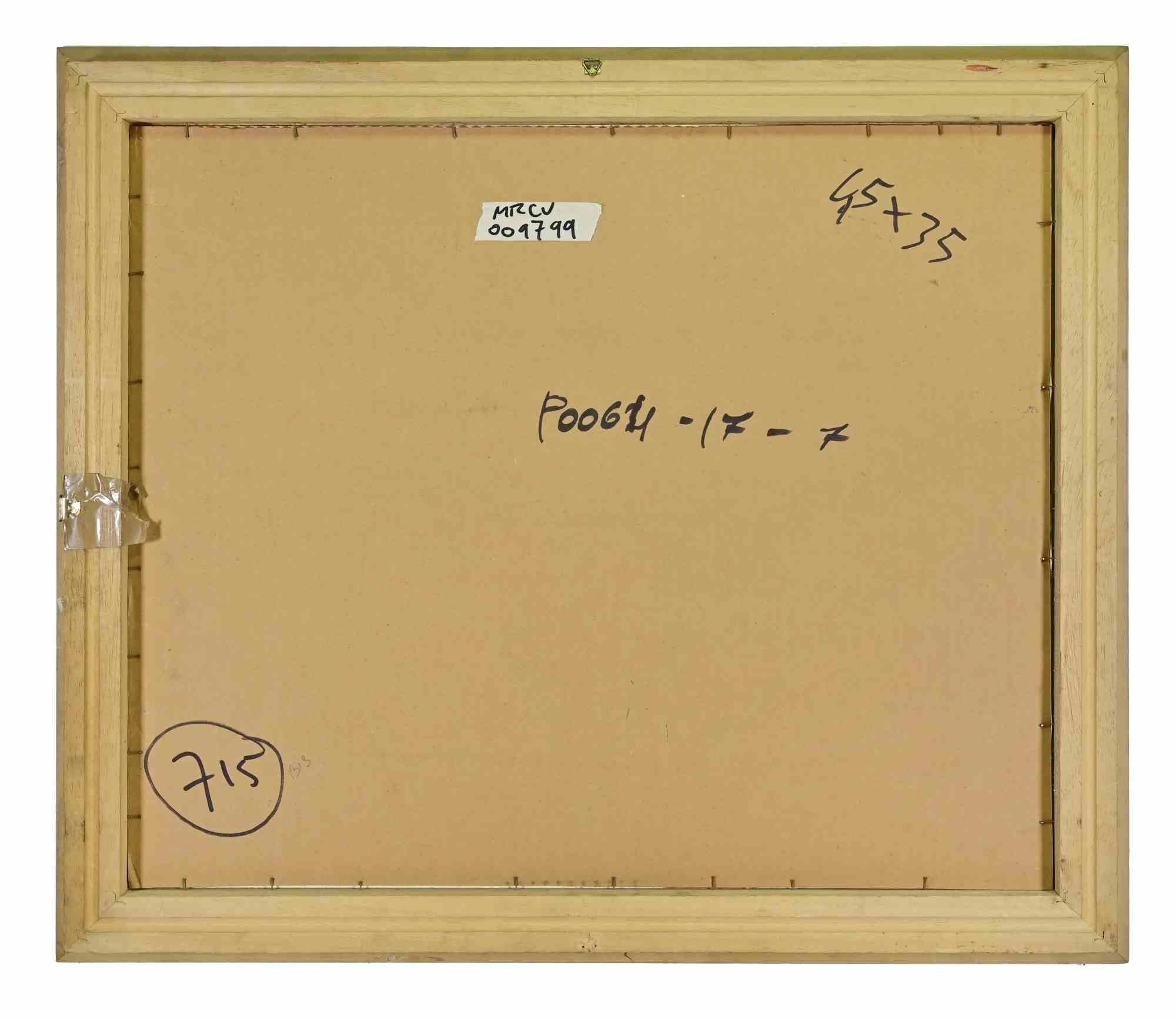 Paisaje - Dibujo de Giovanni Gromo - Años 80 en venta 2