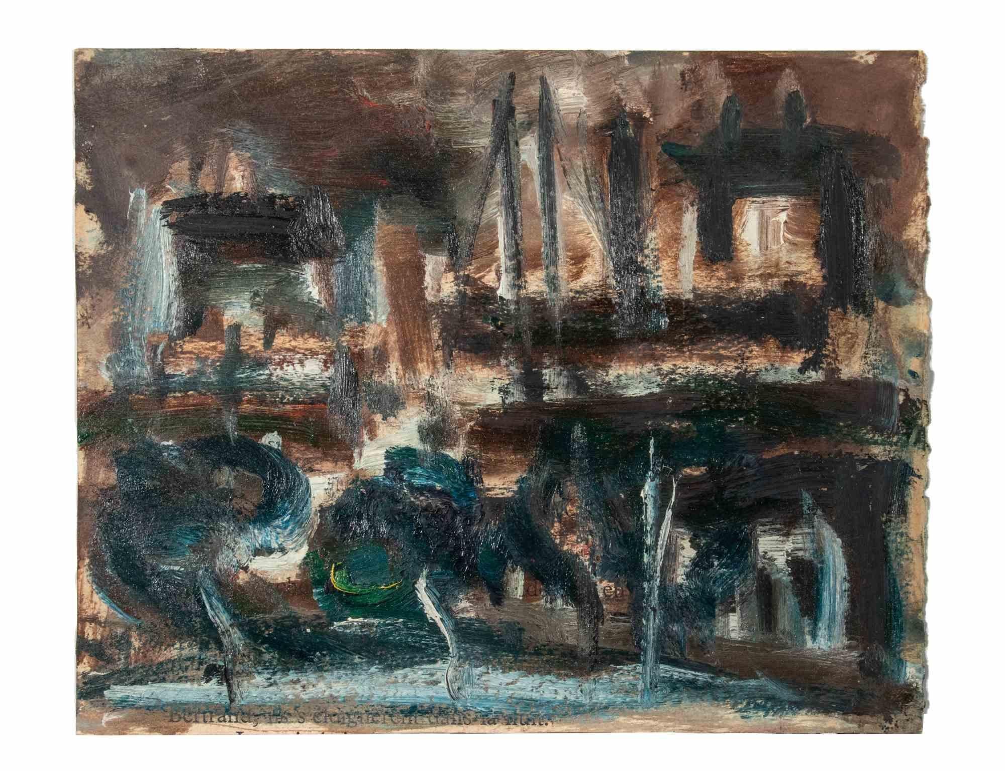 Diamantino Riera Landscape Art - Landscape - Drawing by Diamantino Rièra - mid-20th Century