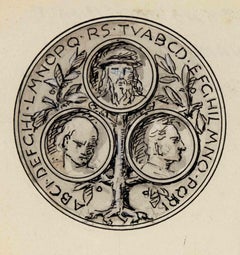Sketch for a Medal - Drawing by Aurelio Mistruzzi - 1930s
