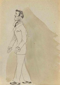 The Gentleman - Drawing by Mino Maccari - mid-20th Century