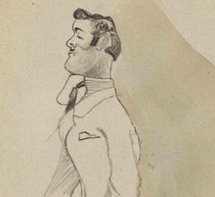 Der Gentleman - Zeichnung von Mino Maccari - Mitte des 20. Jahrhunderts