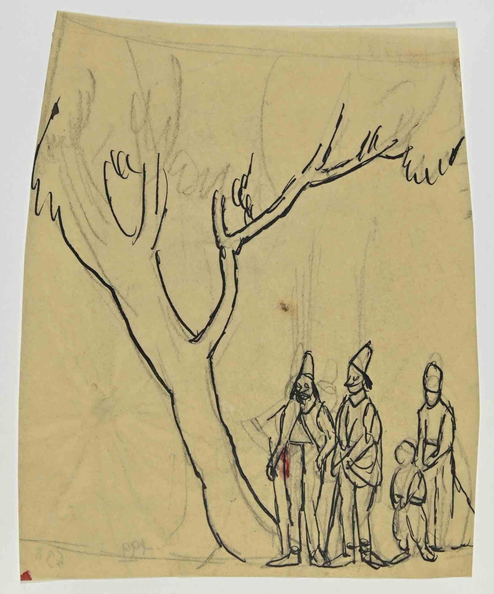 China ink drawing realized by Gabriele Galantara in the 1910s.

Not signed.

Very good condition.