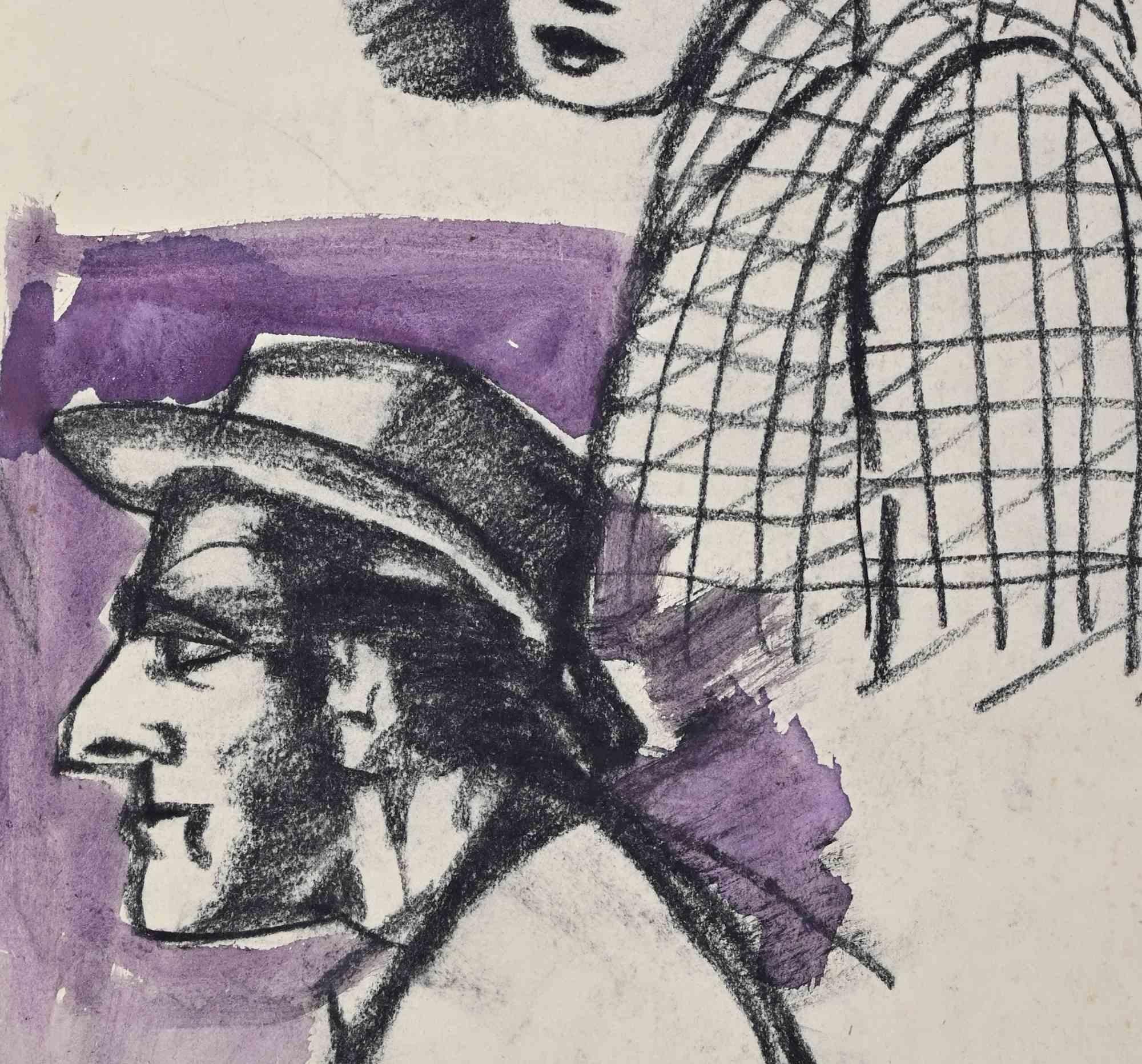 The Appointment - Drawing by Mino Maccari - 1960s For Sale 1